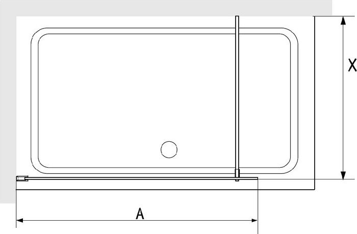 Душевая стенка RGW WA-08G 06100807-156 70 (золото/ребристое стекло)