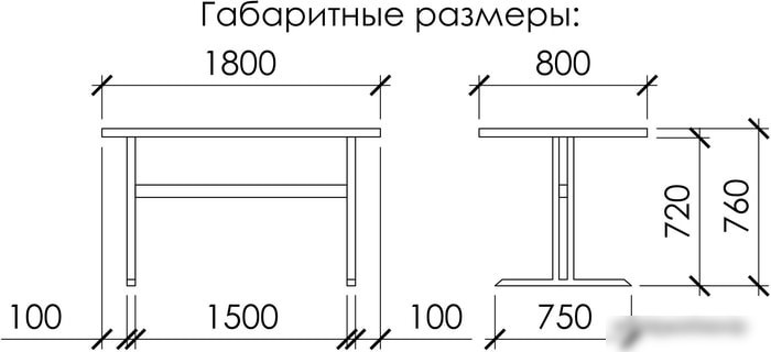Кухонный стол Buro7 Двутавр 180 (классика, дуб беленый/белый)