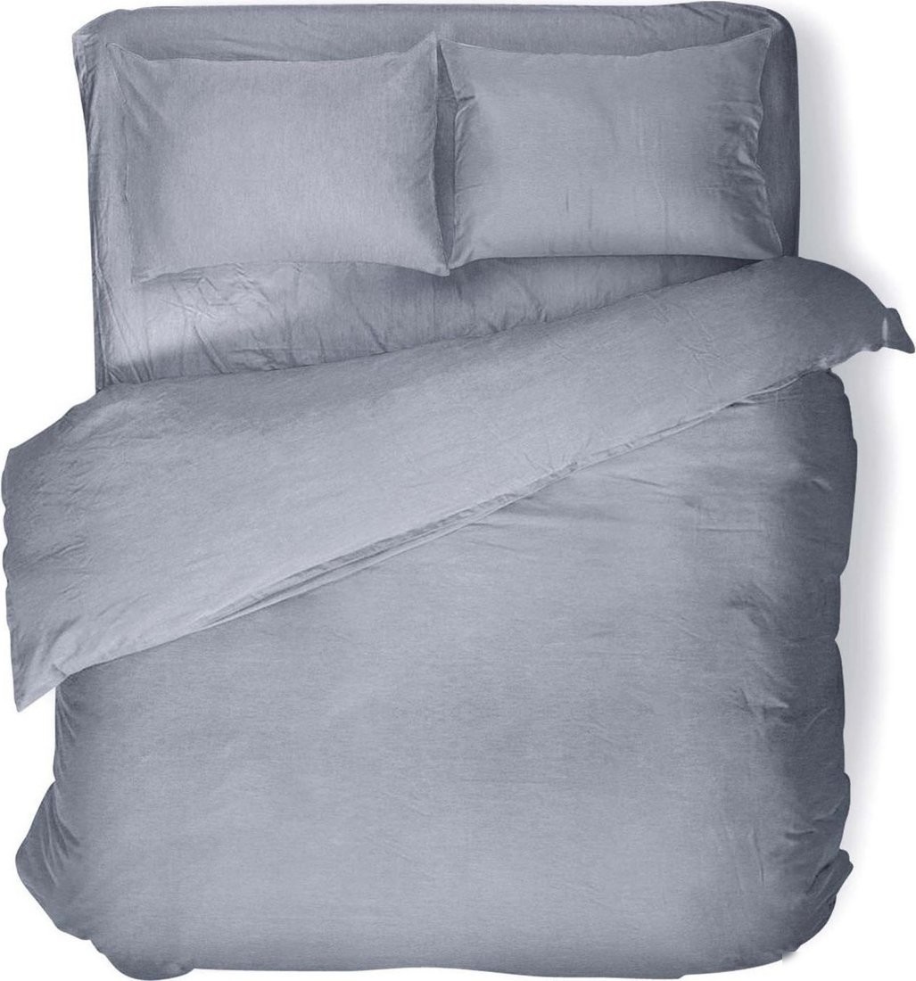 Постельное белье Verossa Melange на резинке 200x200x30 927223 (Indigo)
