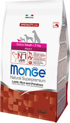 Корм для собак Monge Extra Small Adult Lamb, Rice e Potatoes 0.8 кг