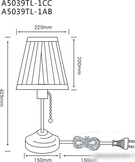 Настольная лампа Arte Lamp Marriot A5039TL-1AB