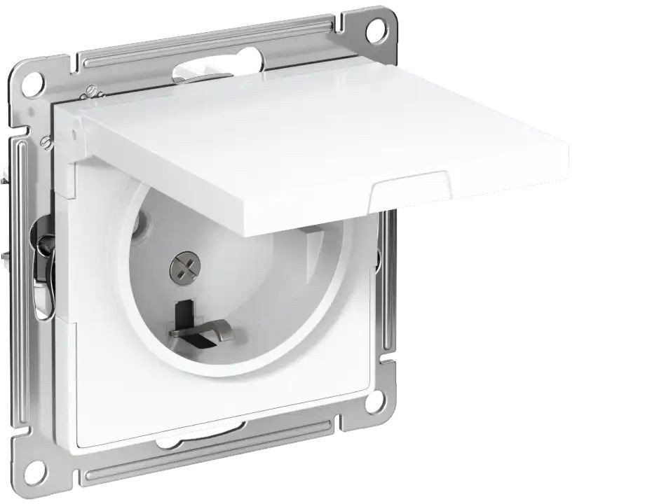 Розетка Systeme Electric AtlasDesign ATN000146 + ATN000101 (белый/белый)