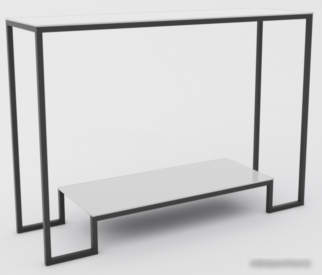 Консольный стол Hype Mebel Голд гласс 100x35 (черный/стекло белое) Консольный стол Hype Mebel Голд гласс 100x35 (черный/стекло белое)