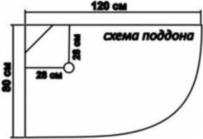 Душевой поддон Водный мир ВМ-8824 L (80x120)