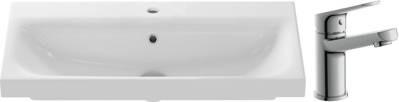 Умывальник Cersanit Moduo 80 Slim P-UM-MOD80SL/1 + 63034