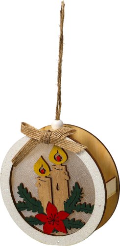 Елочная игрушка Luazon Lighting Шар со свечками 6117337