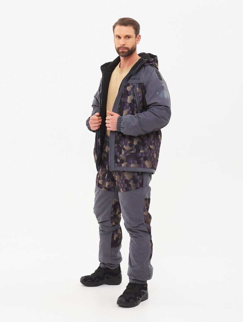 Костюм Huntsman Горка Люкс -15°C Серый/001 Исландия/Alova (р.60-62/170-176)