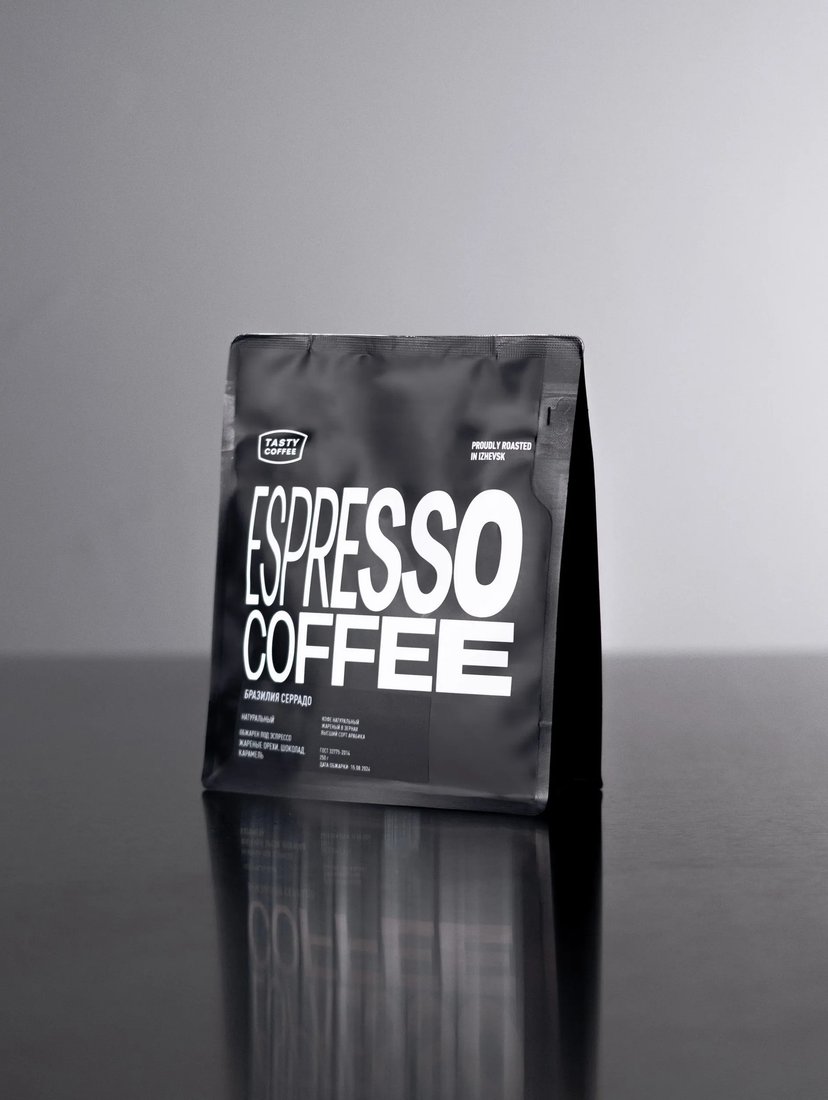 Кофе Tasty coffee Бразилия Серрадо моносорт эспрессо 250 г