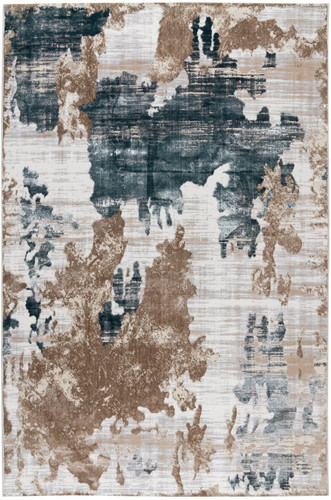 Ковер для жилой комнаты Radjab Carpet Бьянка прямоугольник D009A 7579RK-b 1.6x2.3 (cream shirink/blue fdy)