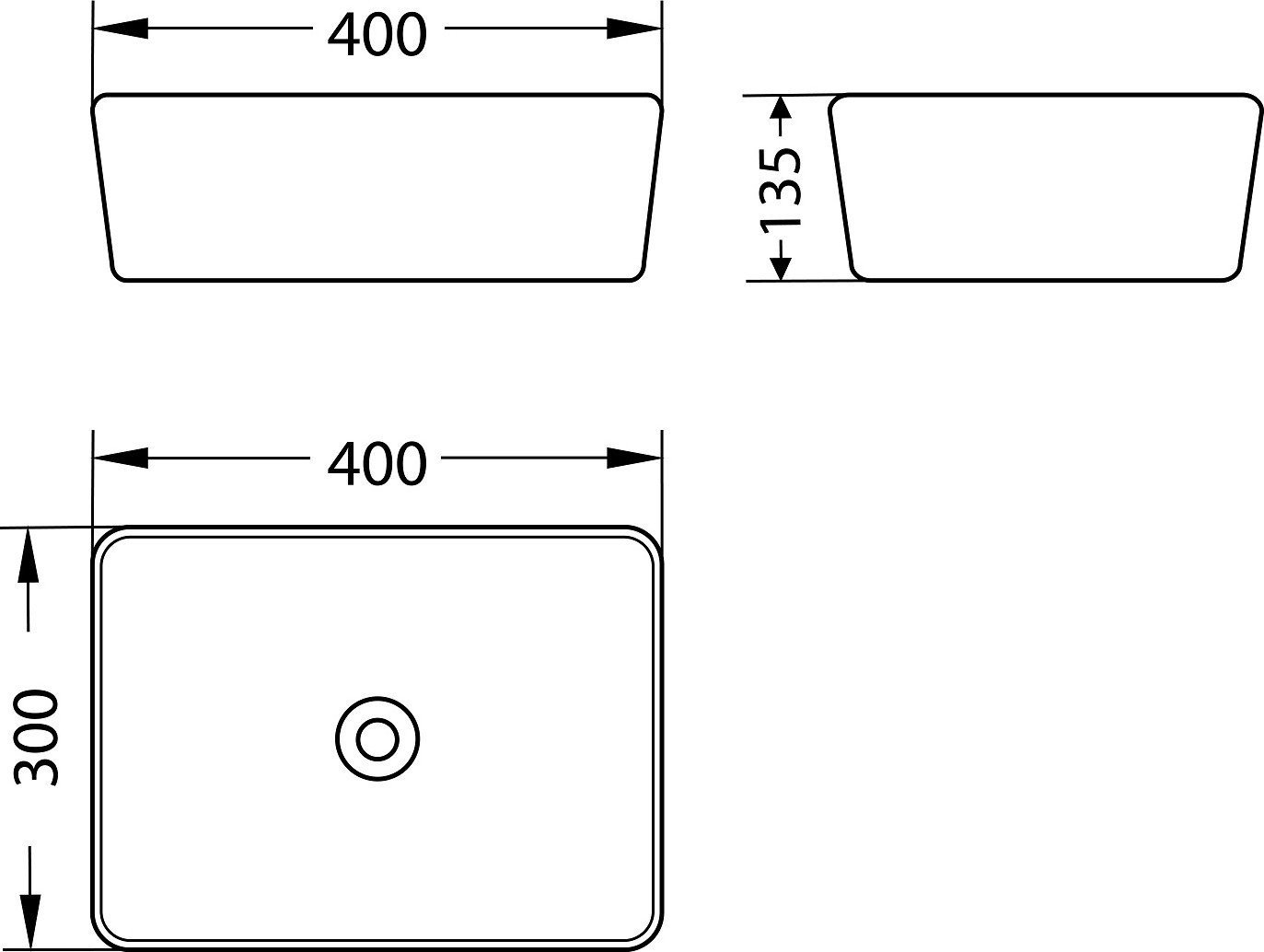 Умывальник Lauter 21674B + Moon 21СK81691C с сифоном 21635CH (хром)
