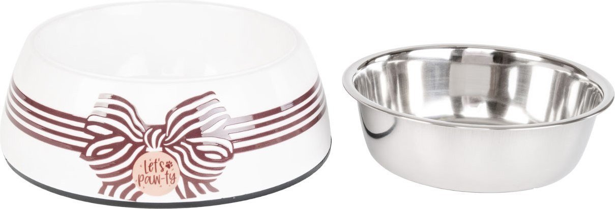 Миска ZooZooZoo На подставке SWT-6045B-450 (M, белый/коричневый)