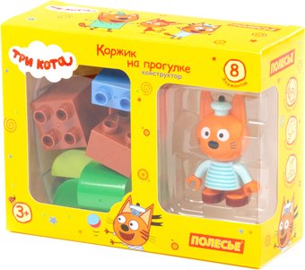 Конструктор Полесье Макси. Три кота. Коржик на прогулке 63745 (8эл)