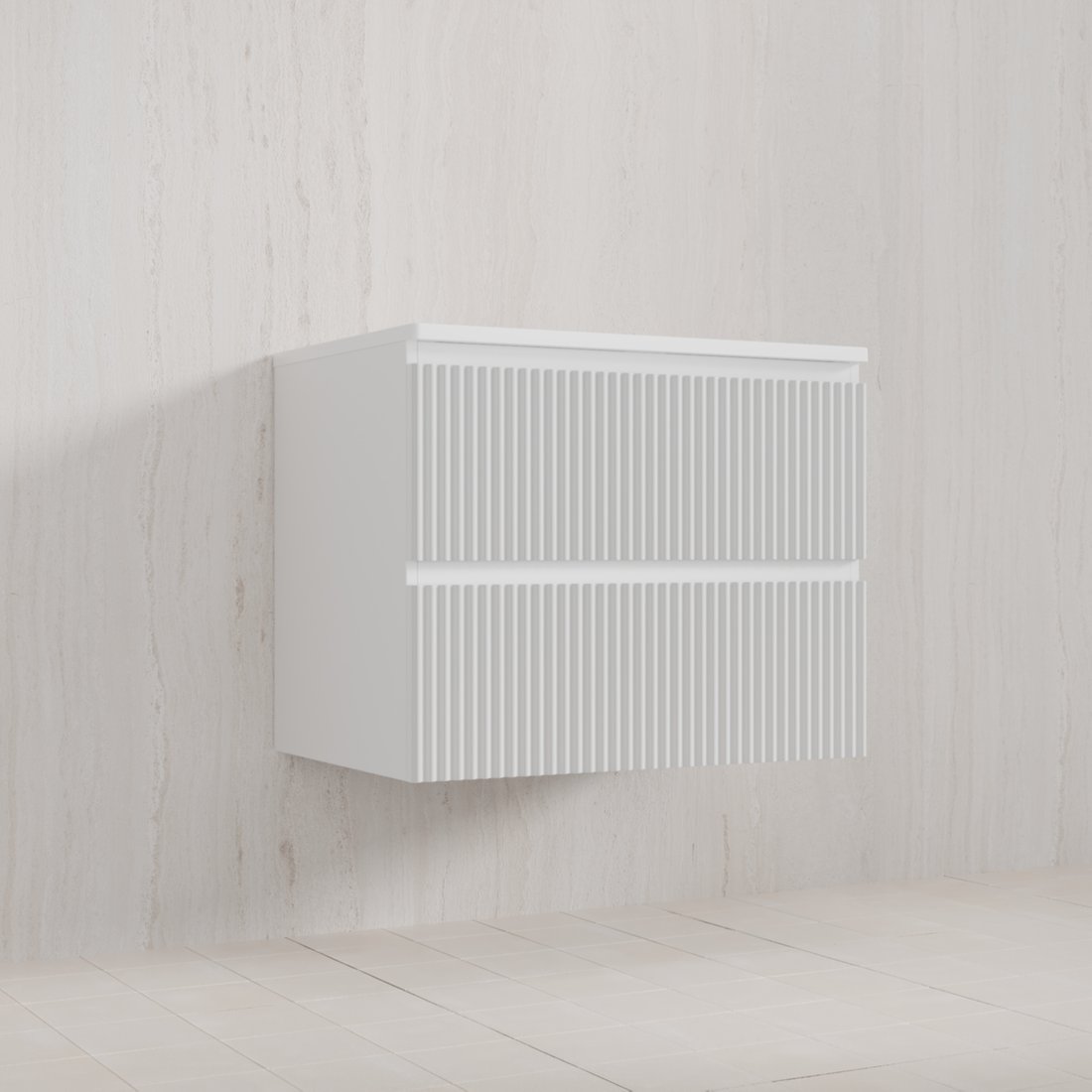 Symbolite Тумба под умывальник Марокко 70 Plus 2 ящика (подвесная, белый матовый)
