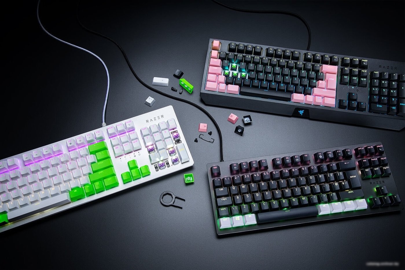 Набор кейкапов Razer PBT Keycap Upgrade Set Mercury White