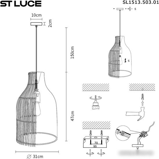 Подвесная люстра ST Luce SL1513.503.01