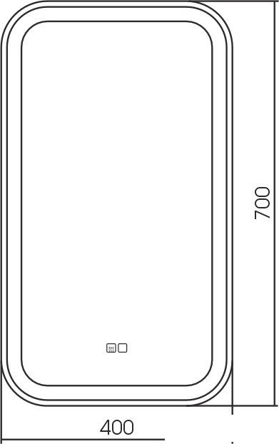 Silver Mirrors Зеркало Мальта 40x70 LED-00002552