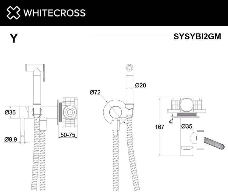 Гигиенический душ Whitecross SYSYBI2NIB (брашированный никель)