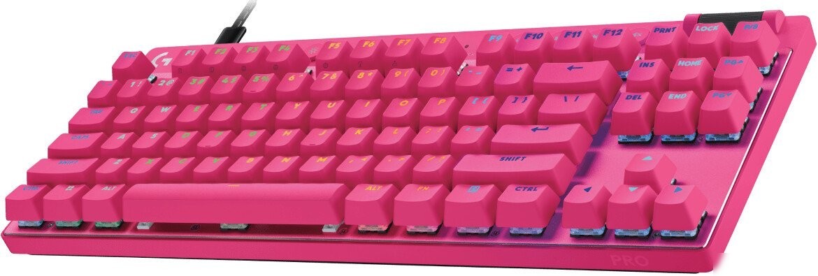 Клавиатура Logitech G Pro X TKL Rapid 920-013255 (розовый, нет кириллицы)