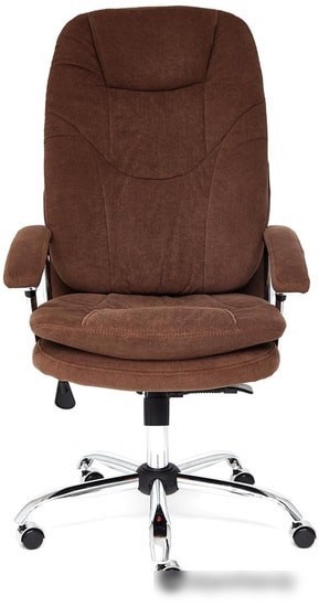 Кресло TetChair Softy LUX (флок, коричневый)