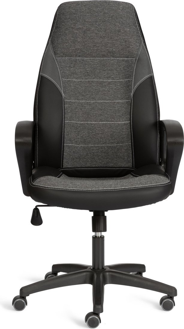 Офисное кресло TetChair Inter 24 кожзам/ткань (черный/серый, 36-6/207/TW-12/TW-11)