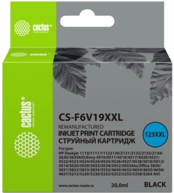 Картридж CACTUS CS-F6V19XXL (аналог HP 123XL F6V19AE)