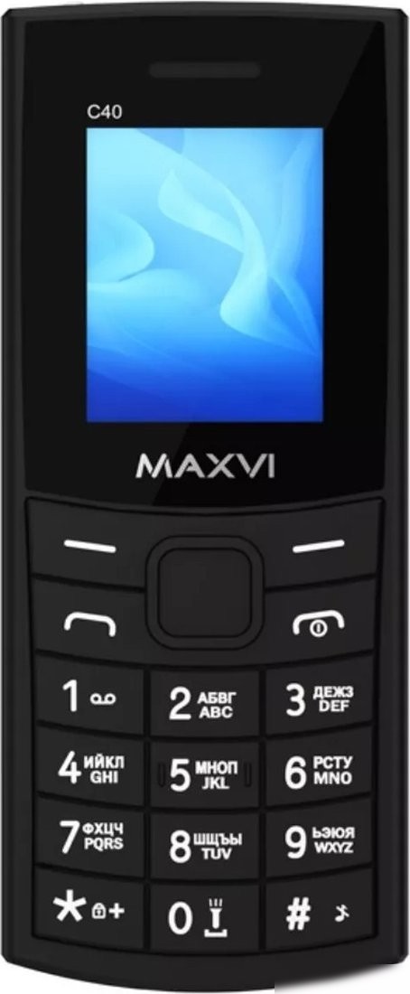 Кнопочный телефон Maxvi C40 (черный)