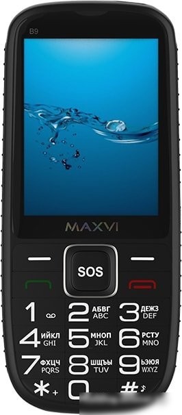 Кнопочный телефон Maxvi B9 (черный)