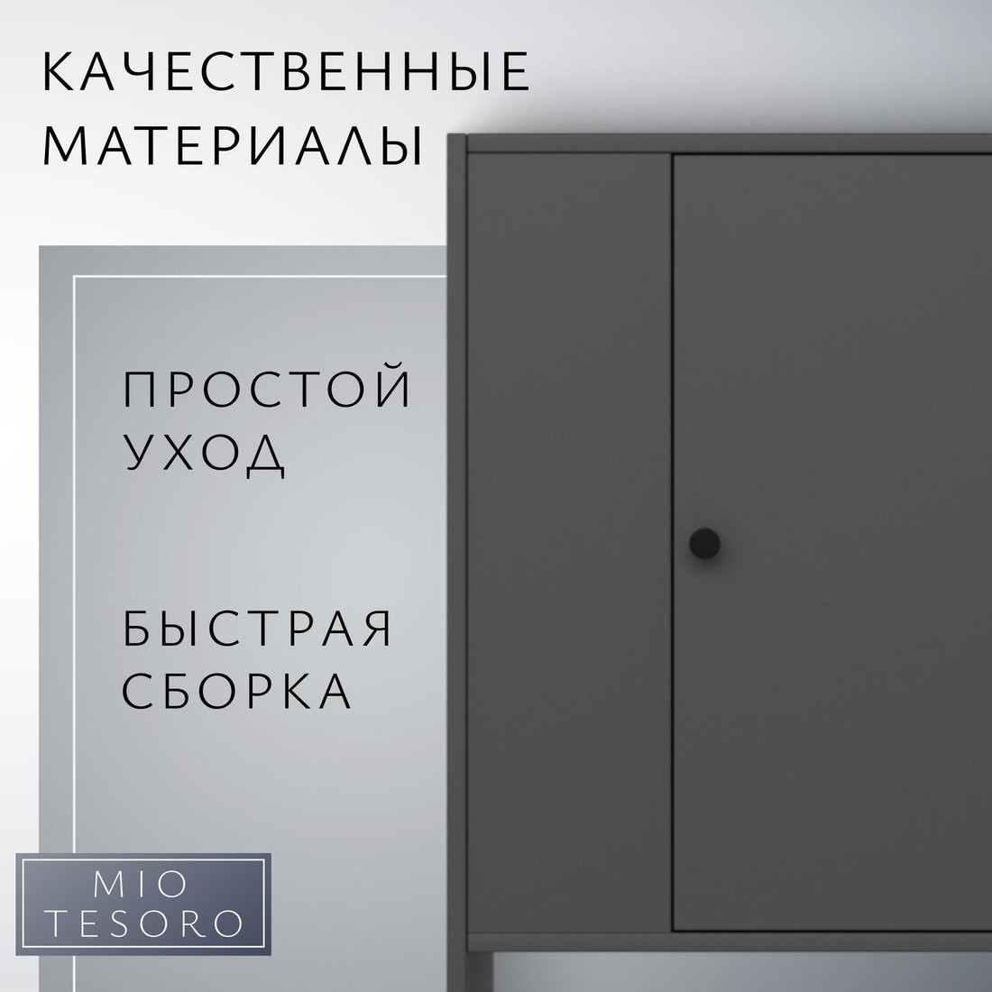 Тумба Mio Tesoro Мини 1 дверь 2.07.03.090.2 (черный)