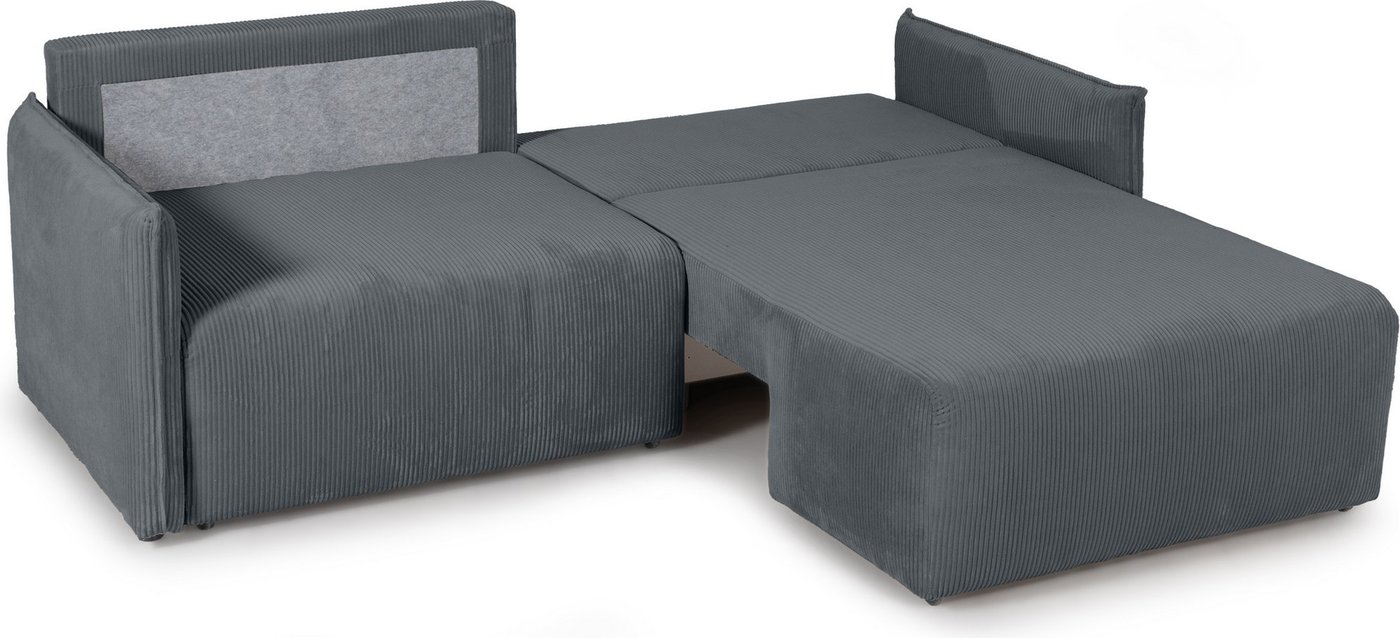 Угловой диван Mio Tesoro Boxwel 418 Б-1.5ек-1.5пфек-Б (графит 935)