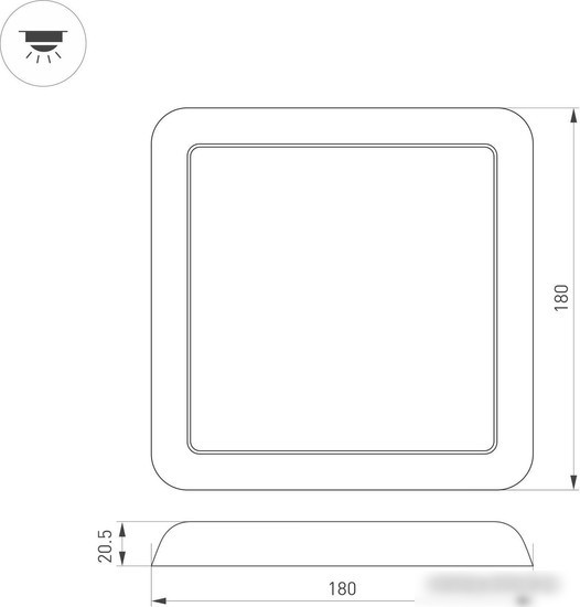 Светодиодная панель Arlight CL-FIOKK-S180x180-12W Day4000-MIX 034470