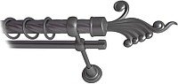 Карниз для штор Lm Decor Кения 023 2р витой (антрацит, 3м)