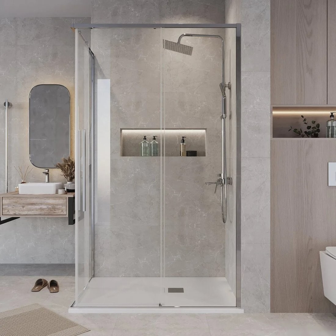 Душевой уголок Grossman Galaxy 110x70x195 300.K33.01.1170.10.00 (хром/прозрачное стекло)