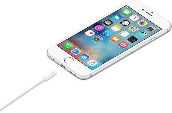 Кабель Apple USB 2.0 Type-A - Lightning (1 м, белый)