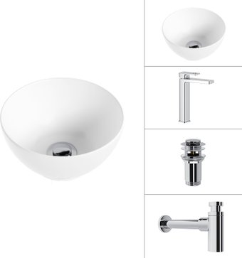 Умывальник Lauter 21601E + Cascade 21СК0655C + сифон 21635CH + дон.клапан 21190CH (хром)