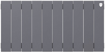 Биметаллический радиатор Royal Thermo PianoForte 300 Silver Satin (10 секций) боковое подключение
