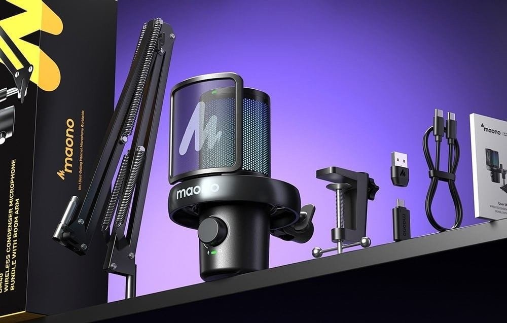 Проводной микрофон Maono DM40 Pro S (белый)