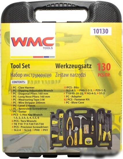 Универсальный набор инструментов WMC Tools 10130 (130 предметов)