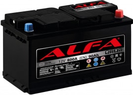 Автомобильный аккумулятор ALFA Hybrid 90 R (90 А·ч)