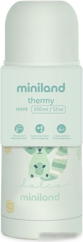 Термос Miniland Thermy Dolce 350мл (бирюзовый/енот)
