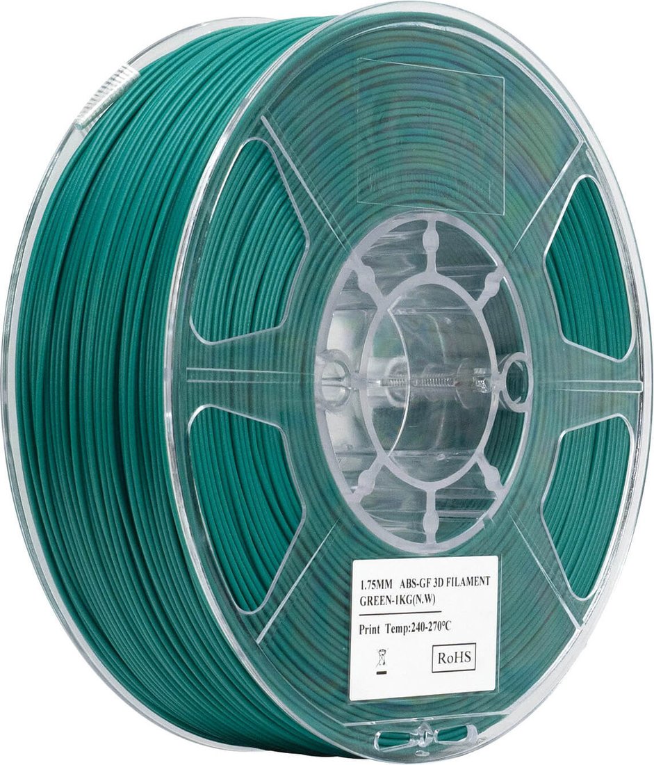 Пластик eSUN ABS-GF ABS-GF175G1TZ1 (1.75мм, 1кг, зеленый) Пластик eSUN ABS-GF ABS-GF175G1TZ1 (1.75мм, 1кг, зеленый)