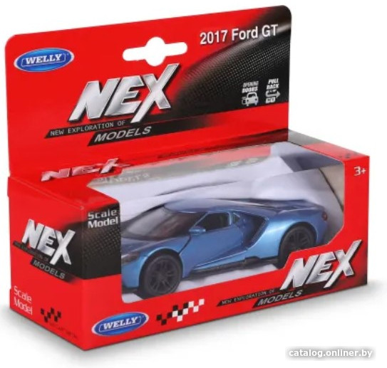 Легковой автомобиль Welly Ford 2017 GT 43748W (синий)