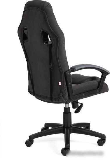 Кресло TetChair Driver (флок/ткань, черный/серый)