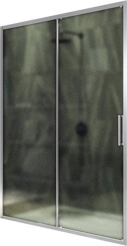 Душевая дверь MaybahGlass 195x120 MGD-1280-5 (сатин стекло/хром матовый)