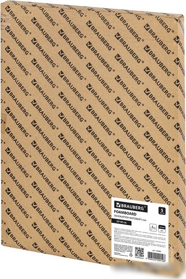 Пенокартон BRAUBERG матовая 30x40 410 г/м2 5 л 112469