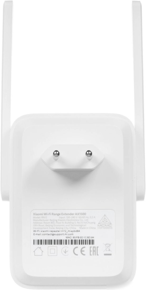Усилитель Wi-Fi Xiaomi Mi Wi-Fi Range Extender AX1500 RN12 (международная версия)