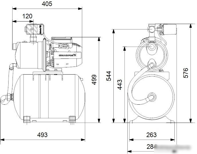 Насосная станция Grundfos JP 3-42 PT-H