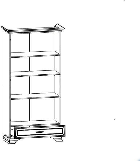 Шкаф-витрина BRW Kentaki S320-REG2W1S (каштан)