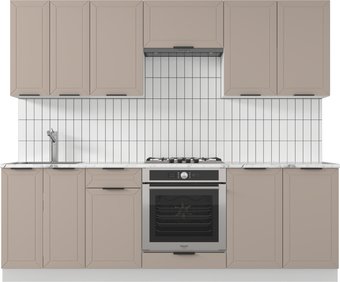 Готовая кухня Mio Tesoro Корнелия Ода-плюс 2.4 (капучино/мрамор итальянский)