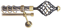 Карниз для штор Lm Decor Вираж 098 2р витой 25/16мм (антик, 3м)