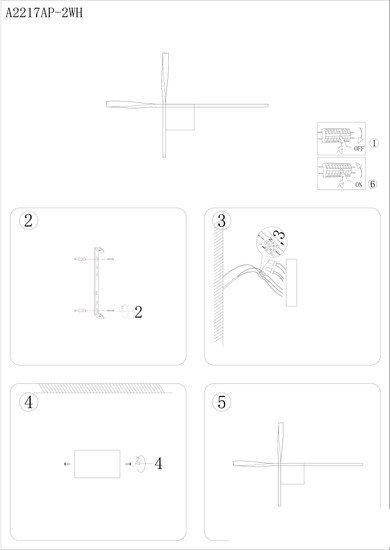 Бра Arte Lamp A2217AP-2WH